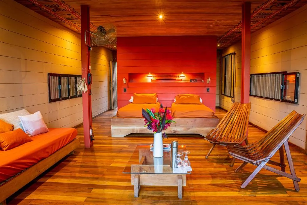 Bungalow con vista a la selva amazónica